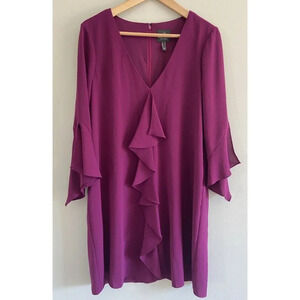 Adrianna Papell Purple Midi Dress